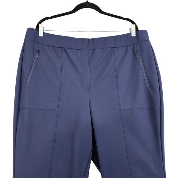 Lane Bryant Womens On The Go Slim Ankle Pant Plus Size 20 Navy Blue Mid Rise - Picture 4 of 13